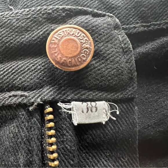 Levi’s 501 Men’s Denim Jeans Black Straight Leg Size 34W 32L *read description* - Picture 8 of 13